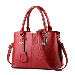 Women's PU Leather Crossbody Bag Double Handle Office Purse