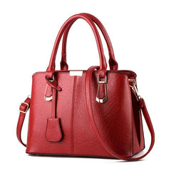 Women's PU Leather Crossbody Bag Double Handle Office Purse