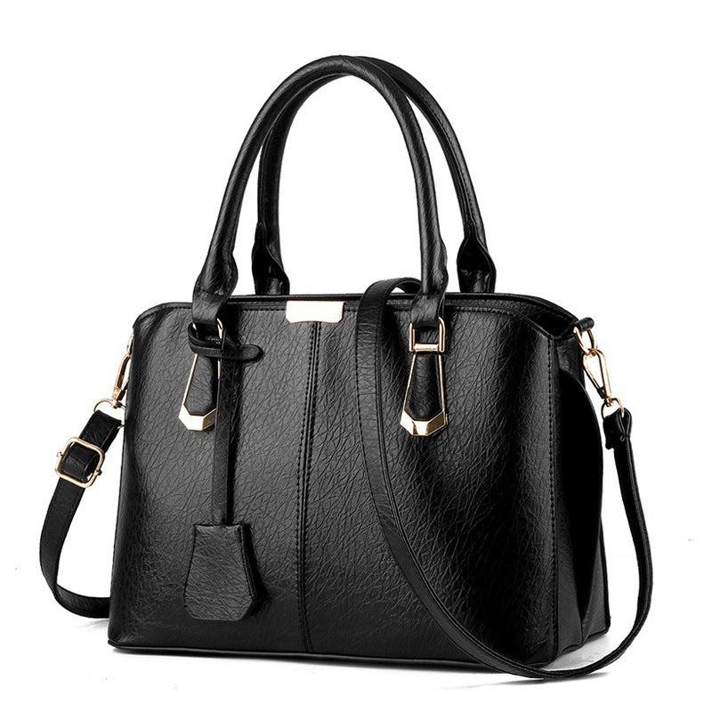 Women's PU Leather Crossbody Bag Double Handle Office Purse