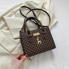 Polka Dot Print Tote Bag Vintage Satchel Purse Crossbody Bag