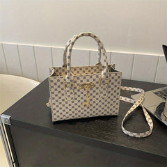 Polka Dot Print Tote Bag Vintage Satchel Purse Crossbody Bag