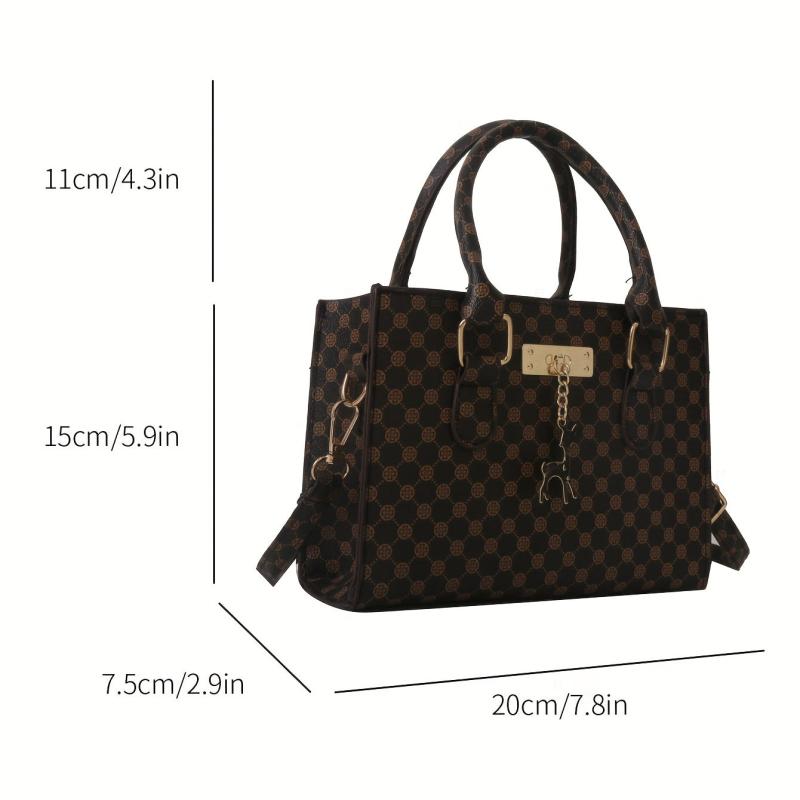Polka Dot Print Tote Bag Vintage Satchel Purse Crossbody Bag