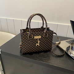 Polka Dot Print Tote Bag Vintage Satchel Purse Crossbody Bag