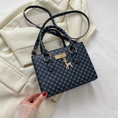 Polka Dot Print Tote Bag Vintage Satchel Purse Crossbody Bag