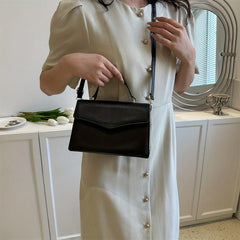 Minimalist Flap Crossbody Bag Top Handle Satchel Women's Shoulder Purse Handbag
