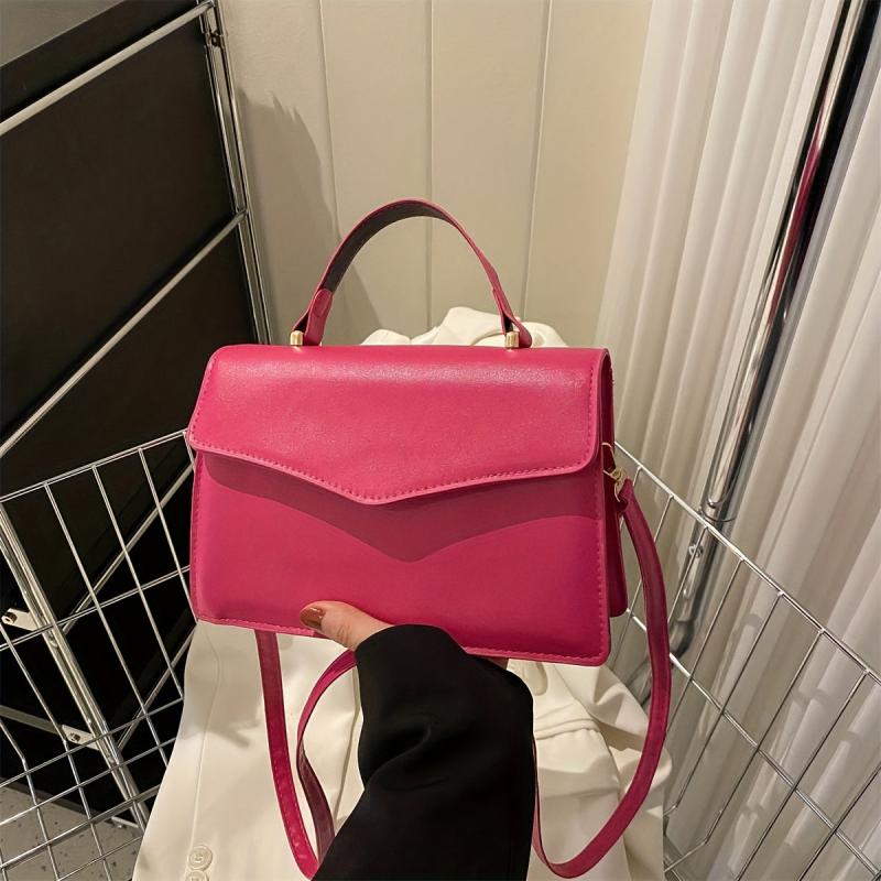 Minimalist Flap Crossbody Bag Top Handle Satchel Women's Shoulder Purse Handbag