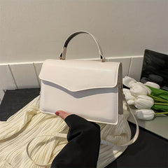 Minimalist Flap Crossbody Bag Top Handle Satchel Women's Shoulder Purse Handbag