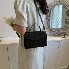 Minimalist Flap Crossbody Bag Top Handle Satchel Women's Shoulder Purse Handbag