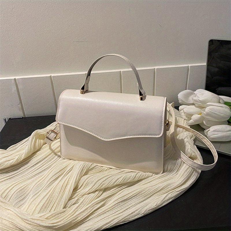 Minimalist Flap Crossbody Bag Top Handle Satchel Women's Shoulder Purse Handbag