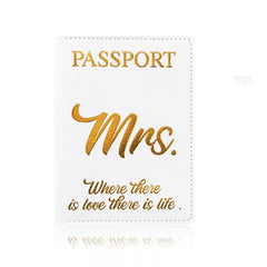 PU Leather Couple Travel Document Bag Passport Holder Luggage Tag Set