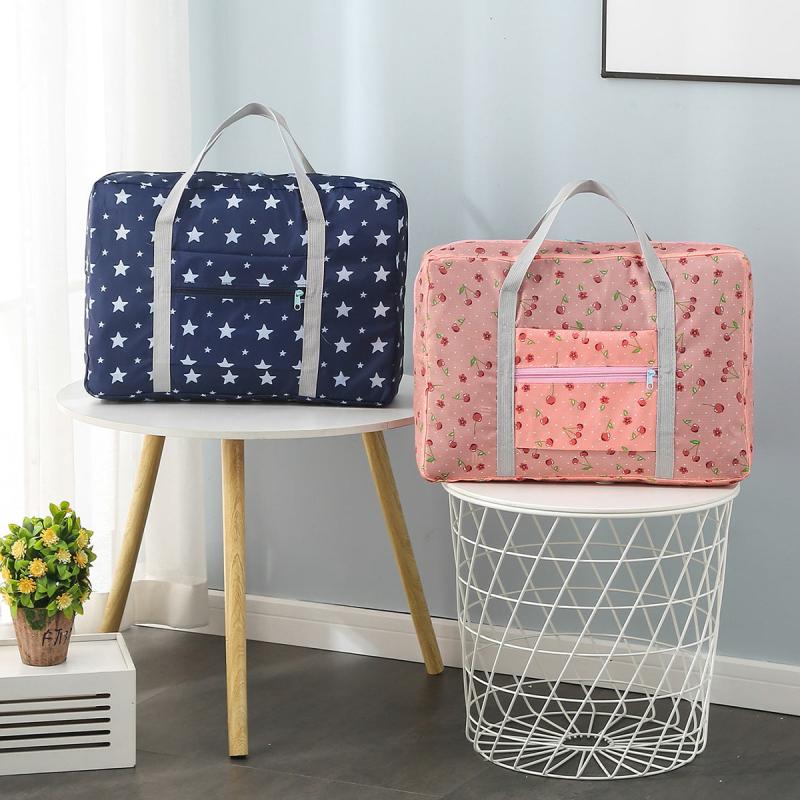 Large Zipper Duffel Bag Foldable Travel Storage Bag Carry On Bag