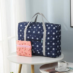 Large Zipper Duffel Bag Foldable Travel Storage Bag Carry On Bag