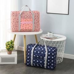 Large Zipper Duffel Bag Foldable Travel Storage Bag Carry On Bag