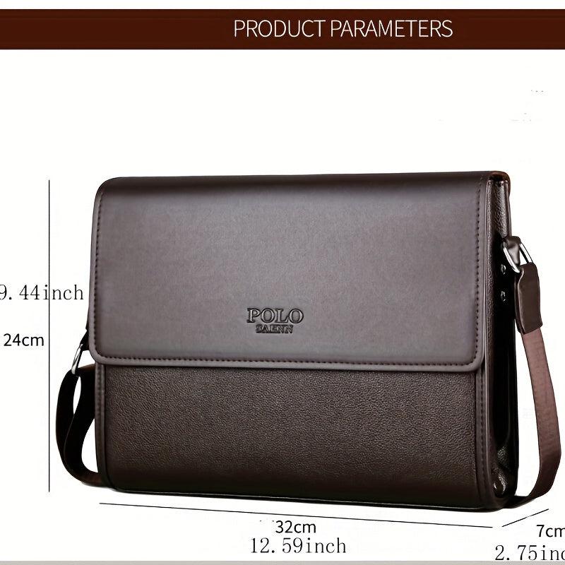 Classic Messenger Bag PU Leather Crossbody Bag