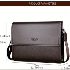Classic Messenger Bag PU Leather Crossbody Bag