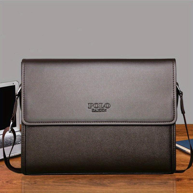 Classic Messenger Bag PU Leather Crossbody Bag