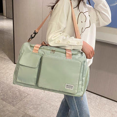 Large Capacity Duffle Bag Lightweight Luggage Bag With Shoe Compartment
