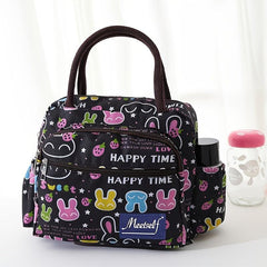 Women's Print Canvas Handbag Waterproof Lunch Bag