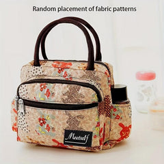 Women's Print Canvas Handbag Waterproof Lunch Bag