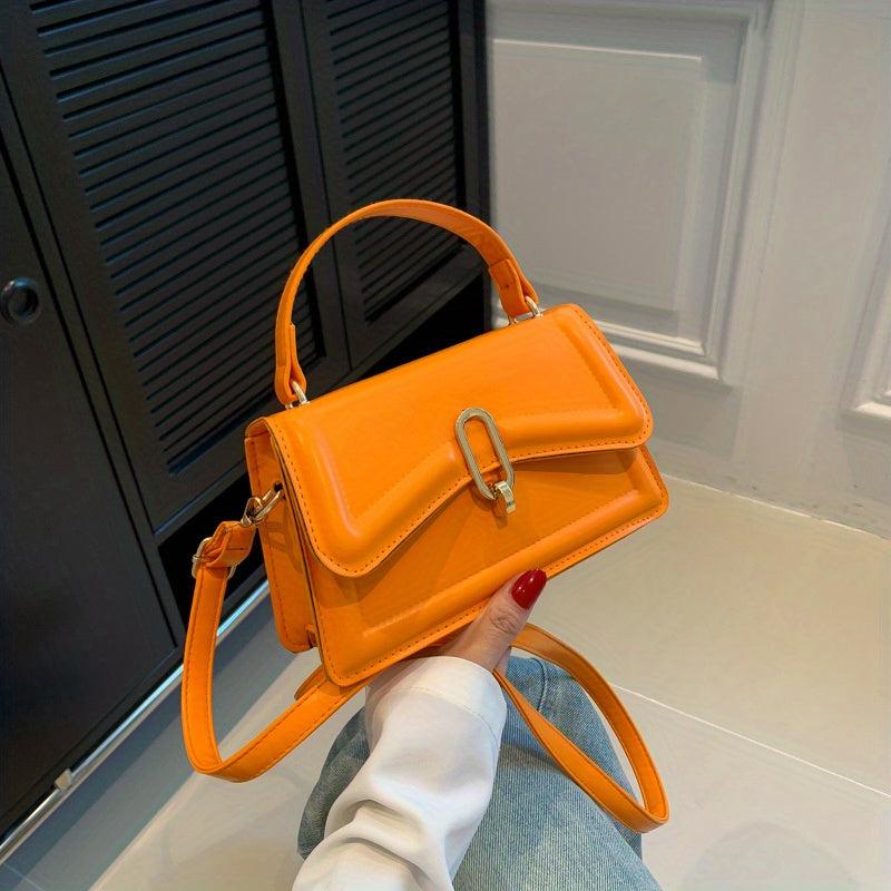 Small Flap Crossbody Square Bag Solid All Match Handbag