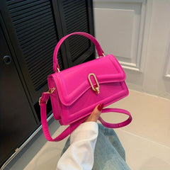 Small Flap Crossbody Square Bag Solid All Match Handbag