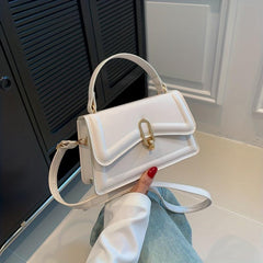 Small Flap Crossbody Square Bag Solid All Match Handbag