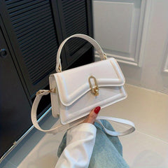Small Flap Crossbody Square Bag Solid All Match Handbag