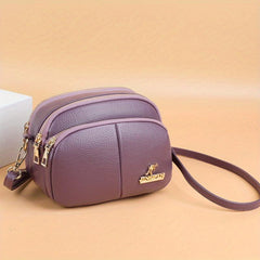 Minimalist Zipper Crossbody Bag Women's Shoulder Purse