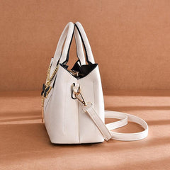 Women's Zipper Tote Hand Bag with Butterfly Decor