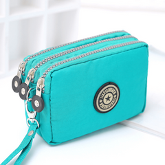 Patch Detail Zipper Wristlet Long Wallet Phone Bag
