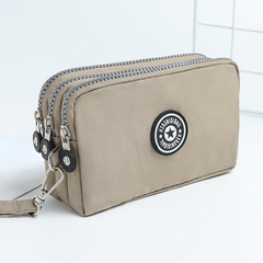 Patch Detail Zipper Wristlet Long Wallet Phone Bag