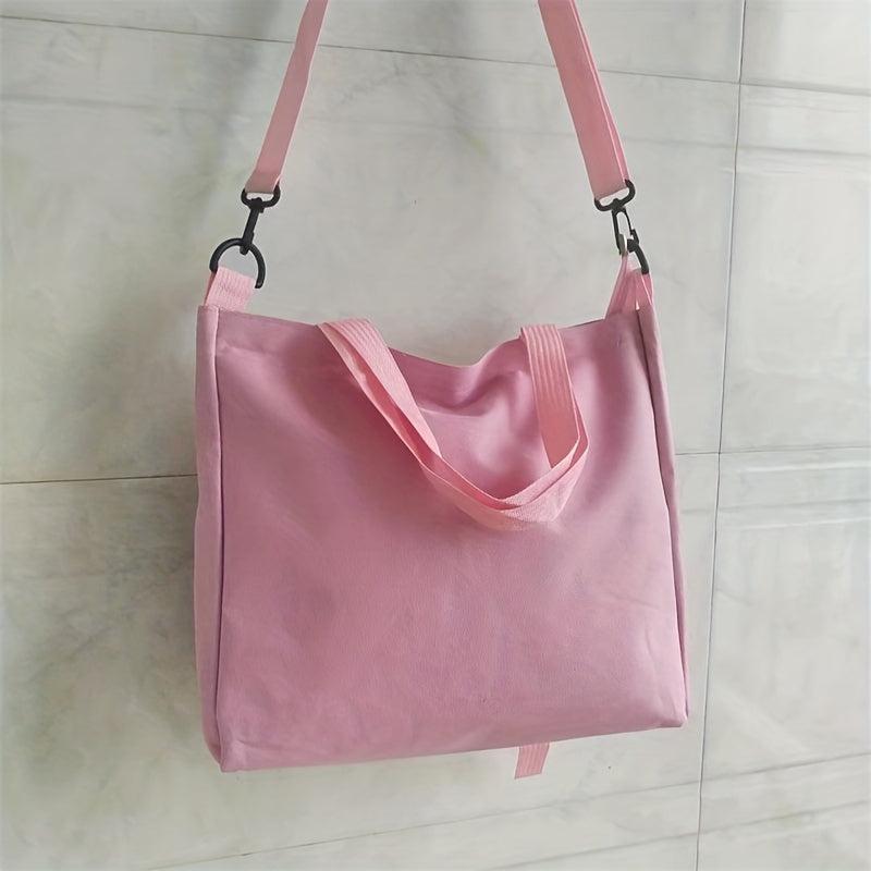 Canvas Hand Bag Shoulder Crossbody Zipper Bag With Pattern
