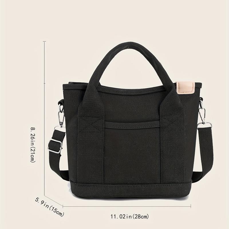 Canvas Crossbody Bag Small Tote Bag For Work & Travel