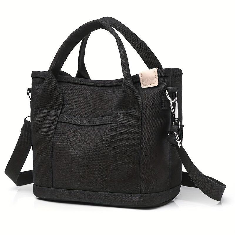 Canvas Crossbody Bag Small Tote Bag For Work & Travel
