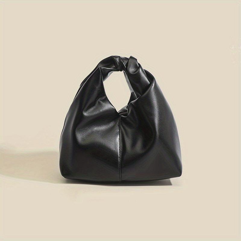 Minimalist Niche Satchel Bag Solid Handbag Women's Storage Bag With Ruched Strap