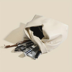 Minimalist Niche Satchel Bag Solid Handbag Women's Storage Bag With Ruched Strap