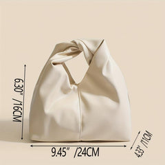 Minimalist Niche Satchel Bag Solid Handbag Women's Storage Bag With Ruched Strap
