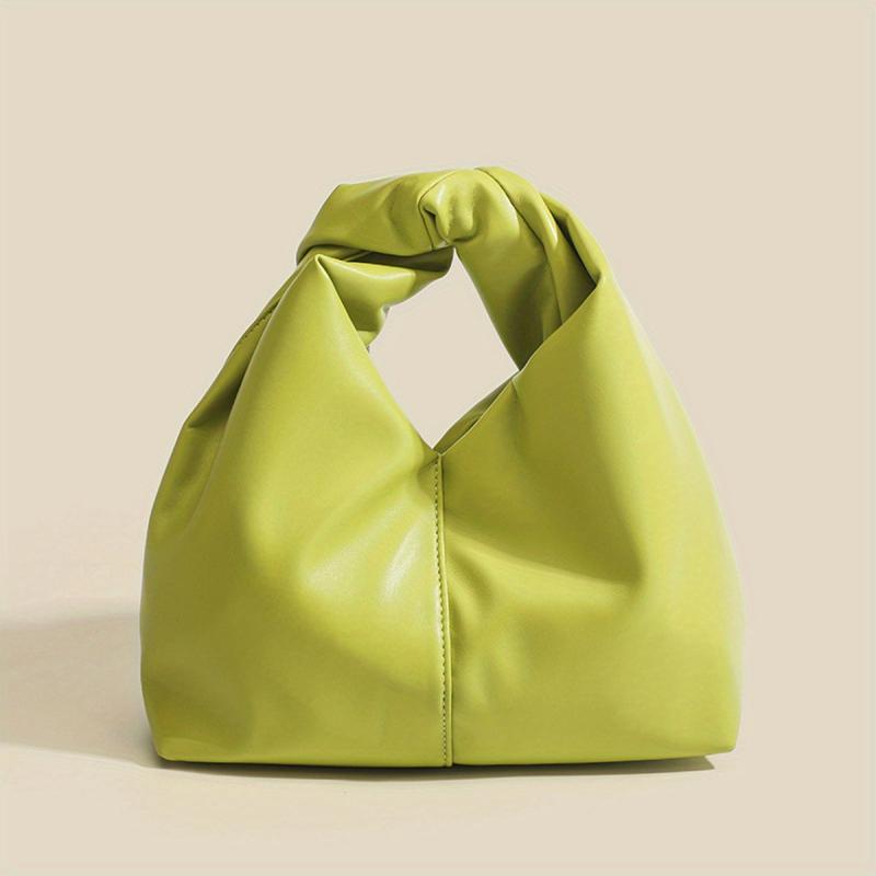 Minimalist Niche Satchel Bag Solid Handbag Women's Storage Bag With Ruched Strap