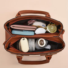Women's Tote Shoulder Bag Solid Satchel Bag Pom Pom Decor