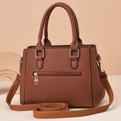 Women's Tote Shoulder Bag Solid Satchel Bag Pom Pom Decor