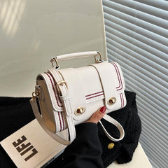 Niche Handbag Striped Detail Flap Square Bag