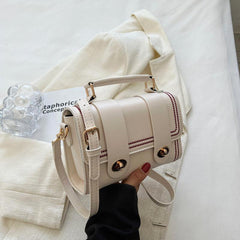 Niche Handbag Striped Detail Flap Square Bag