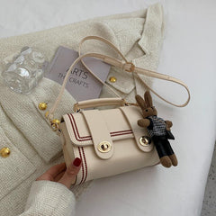 Niche Handbag Striped Detail Flap Square Bag