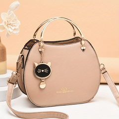 Round Handbag Cat Decor Crossbody Bag Top Ring Every Purse