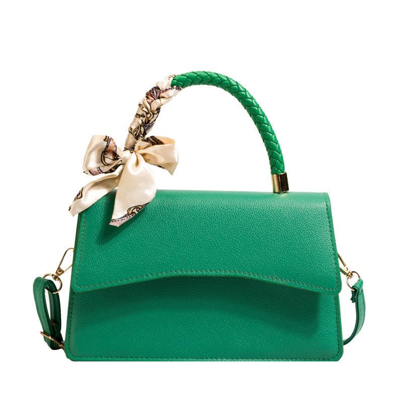 Scar Decor Crossbody Bag with Braided Handle