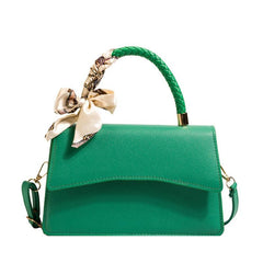 Scar Decor Crossbody Bag with Braided Handle