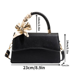 Scar Decor Crossbody Bag with Braided Handle