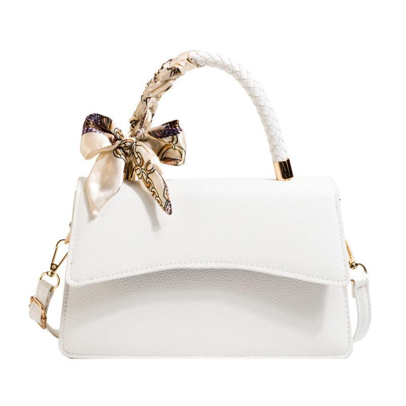 Scar Decor Crossbody Bag with Braided Handle