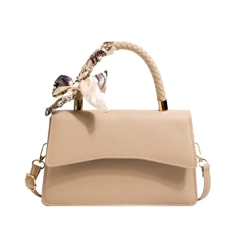 Scar Decor Crossbody Bag with Braided Handle