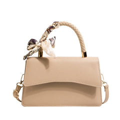 Scar Decor Crossbody Bag with Braided Handle
